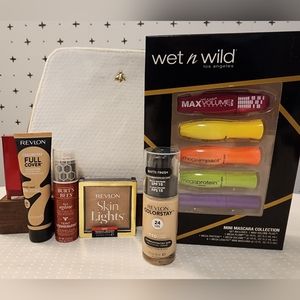 Guerlain Cosmetic Bag with Mascara, Foundation, Bronzer, Lipstick